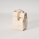 Cotton Lunch Bag | Beige & White