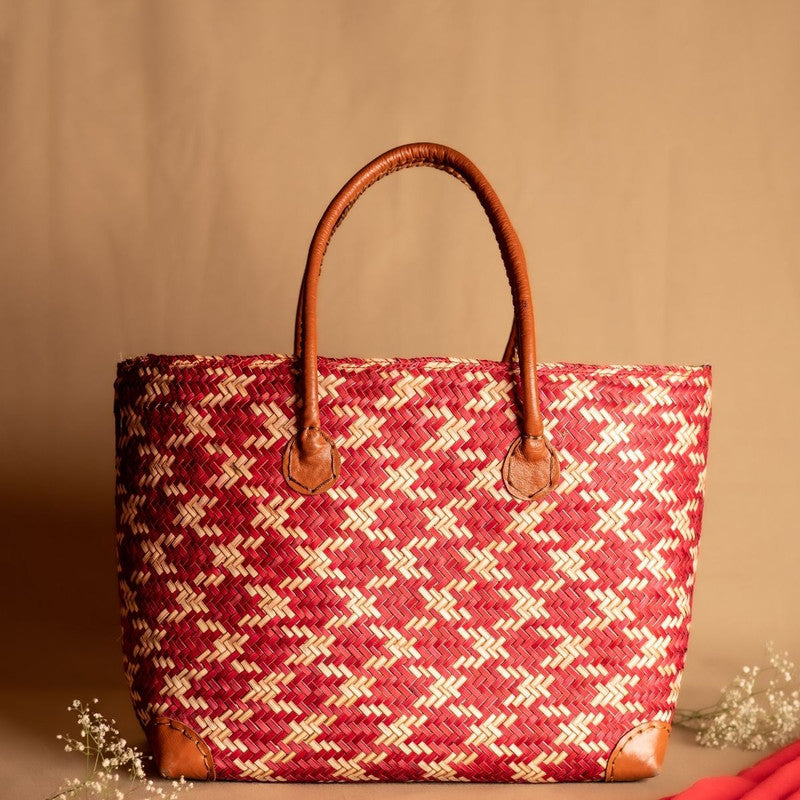 Handbag for Women | Sabai Grass | Red