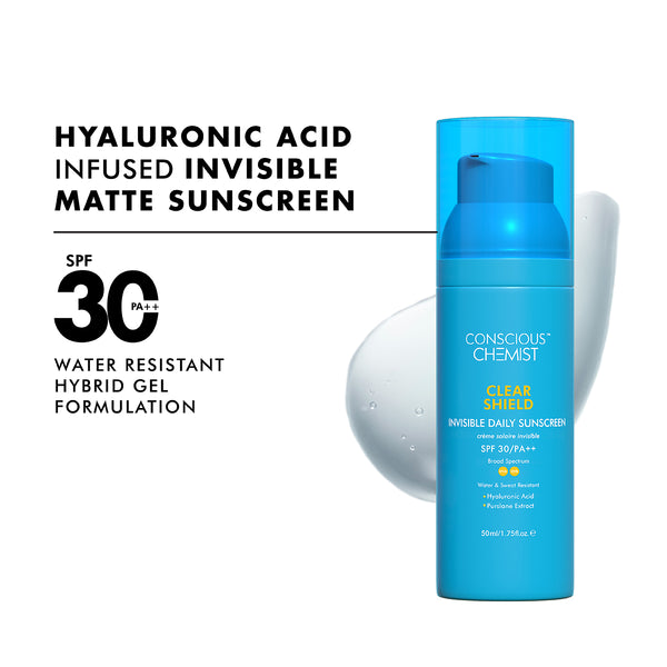 Transparent Mattifying Sunscreen | SPF30 PA++ UVA/UVB With Hyaluronic Acid | 50 g