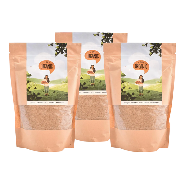 Organic Desi Khand (Khandsari) | 500 g | Pack of 3