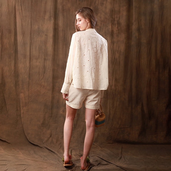 Cotton Co Ord Set for Women | Shorts & Top | Off-White