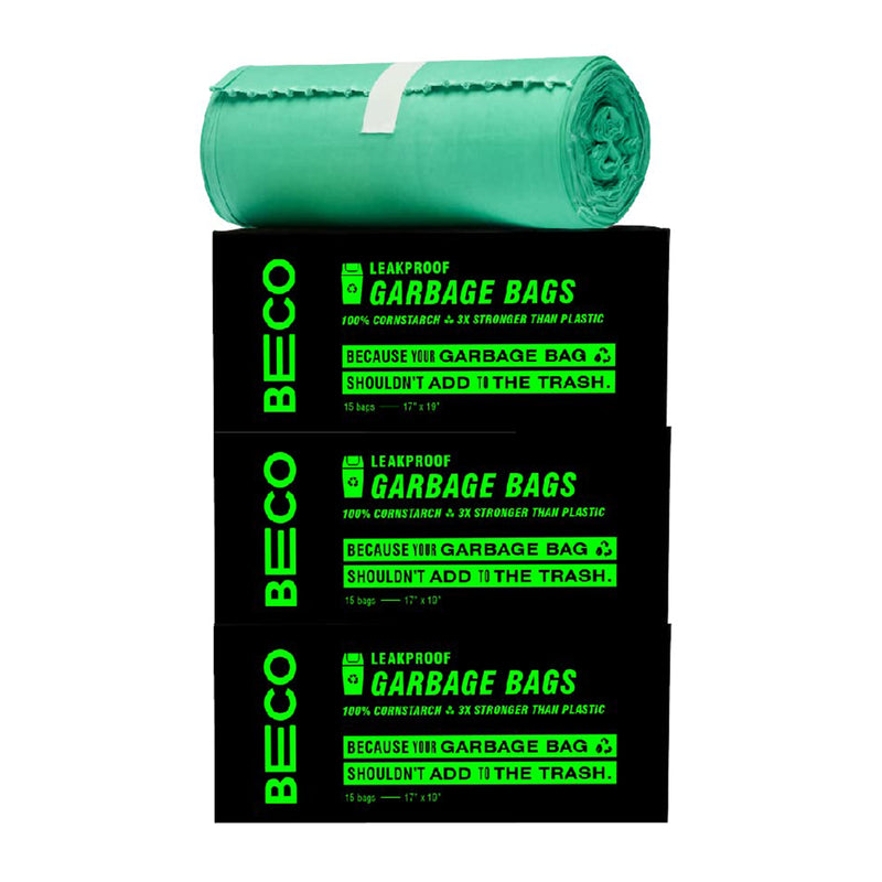 Garbage Bags | Compostable | 17 X 19 | 15 Pieces | Pack of 3