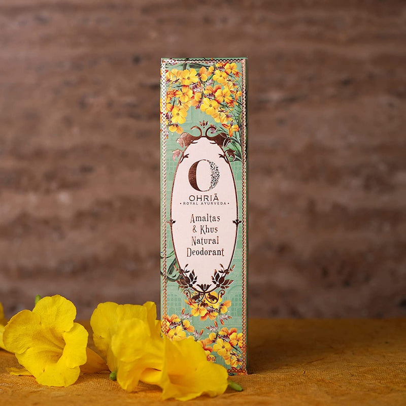 Ohria Ayurveda Natural Deodorant | Amaltas & Khus | 50 ml