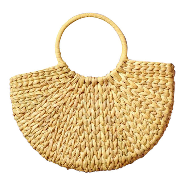 Kauna Grass Handbag | Beige | 23x25x8 cm