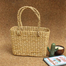 Beige Kauna Grass Basket Bag