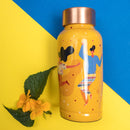 Copper Bottle | Water Bottle | Yellow Printed | 500 ml