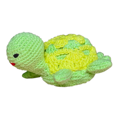Cotton Crochet Soft Toy for Kids | Tory Turtle | Green | 18 cm