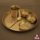 Kansa Dinner Set | Kansa Thali Set | Compact | Set of 6