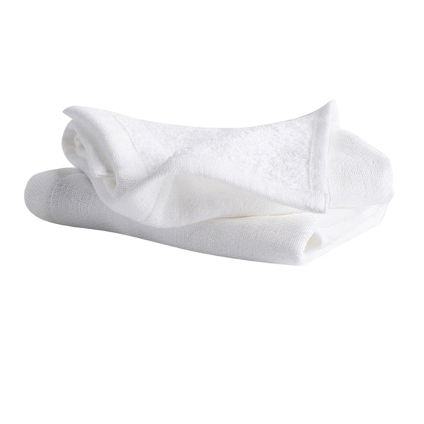 Cotton Face Towels | Ultra-Soft | White | 30 x 30 cm | Set of 2