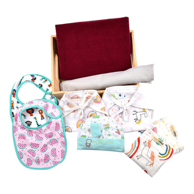 Newborn Baby Gifts | Organic Cotton | Set of 8
