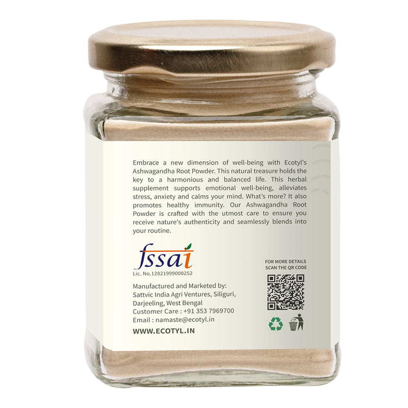 Ashwagandha Root Powder | Energy Booster & Relieves Stress |100 g