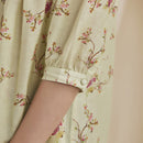 Bemberg Linen Shirt | Floral Print | Sage Green
