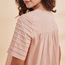 Bamboo Top for Women | Peach | Half Sleeves
