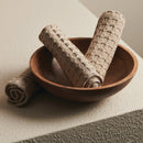 Bamboo Cotton Towel Set | Waffle Design | Clay Brown | Set of 4