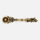 Brass Pooja Spoon | Krishna Design | Antique Gold | 23 cm