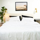 Organic Cotton Bed Sheet Set | Striped | Black