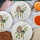 Stoneware Dinner Plates | Multicolour | Set of 4