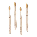 Bamboo Tooth Brush | Ultra Soft Bristles | Thorough Cleaning | Set of 4