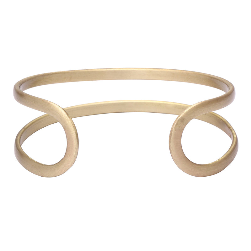 Brass Bracelet for Women | Double Band Design | Gold