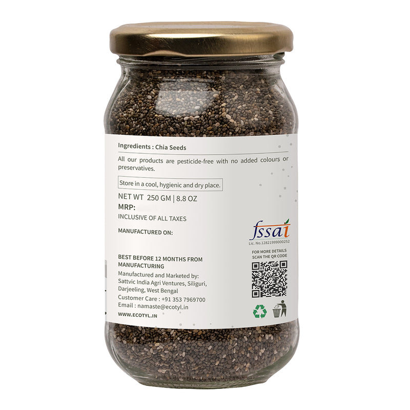 Chia Seeds | Raw | Rich in Antioxidants & Fibre | 250 g