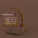 Cotton Denim Kids Backpack Bag | Grey & Yellow | 5 L