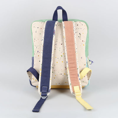 Cotton Denim Kids Backpack Bag | Multicolour | 5 L