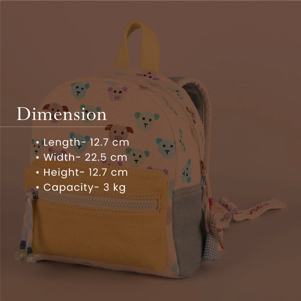 Cotton Denim Bag for Kids | Multicolour | 3 L