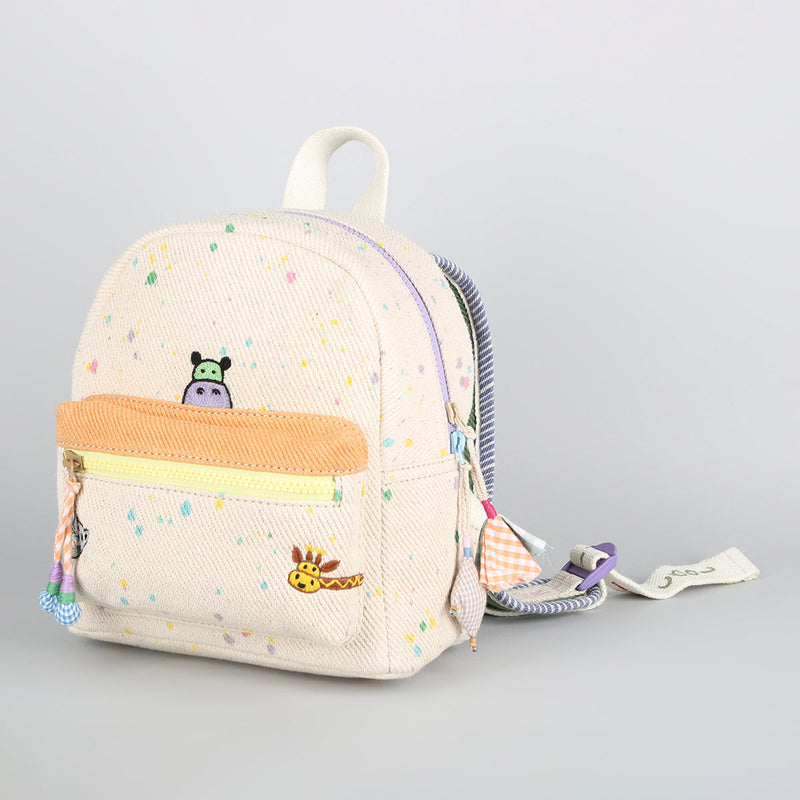 Cotton Denim Backpack for Kids | Multicolour | 3 L
