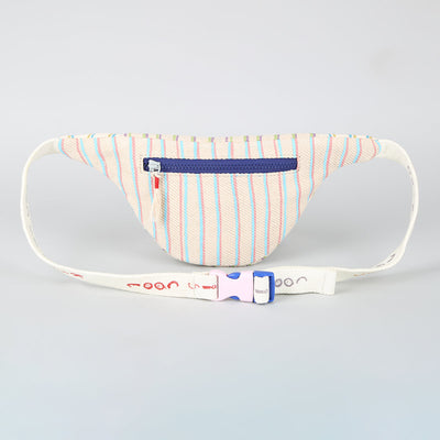 Cotton Waist Bag for Kids | Striped | Multicolour | 1 L