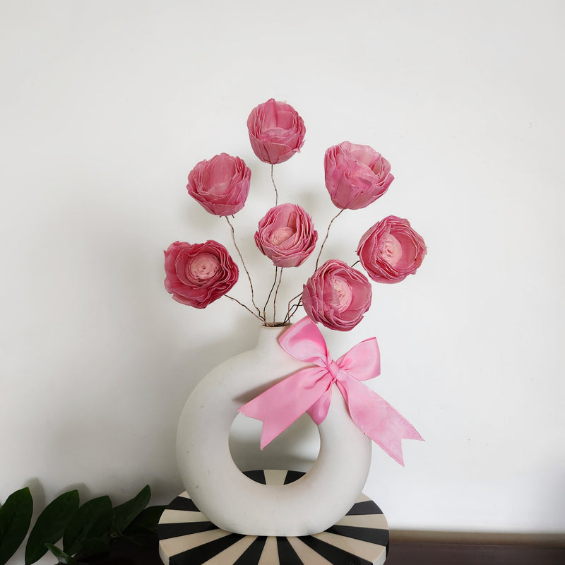 Sola Flowers Sticks | Roses | Pink | 15 cm | 7 Pcs