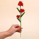 Rose Crochet Flowers | Dark Red | 12 inches