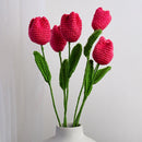 Tulip Crochet Flowers | Melon Pink | 12 inches