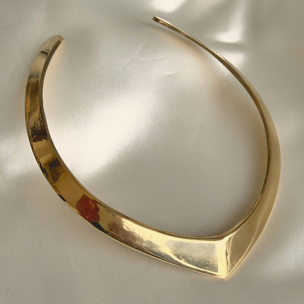 Brass Choker Necklace for Women | Gold Finish | Opulence