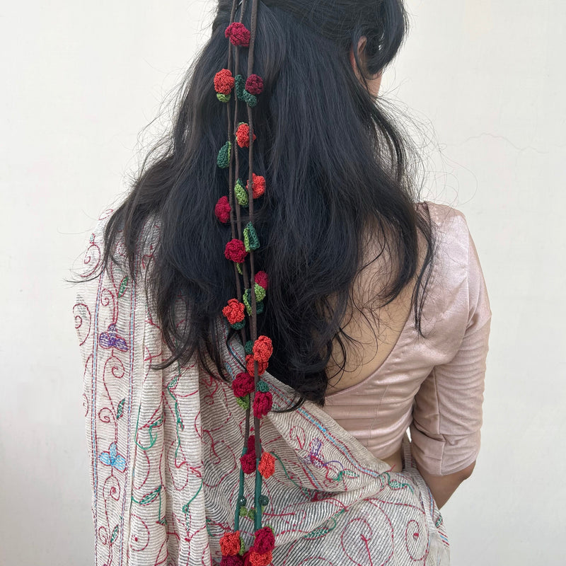 Cotton Yarn Parandi | Roses | Red