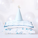 Newborn Baby Gifts | Blanket & Pillow Set | Fish Print | Blue