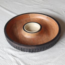 Wooden Chip and Dip Platter | Brown | 15 inches