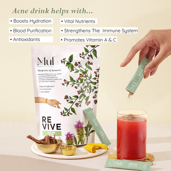 Revive Acne Care Nutrition Drink | Blood Purification & Vital Nutrients | 4 g x 30 Sachets