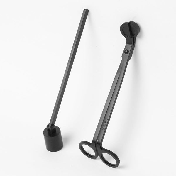 Festive Gifts | Candle Snuffer & Wick Trimmer Set | Metal | Black