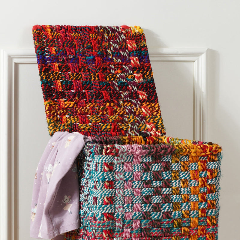 Laundry Basket | Upcycled Textile | Multicolour