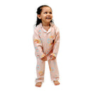 Bamboo Muslin Night Suit For Kids | Printed | Pink