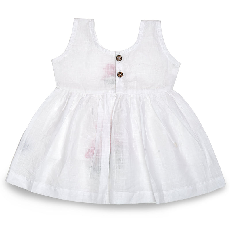 Baby Girl White Dress | Cotton | Lotus Design