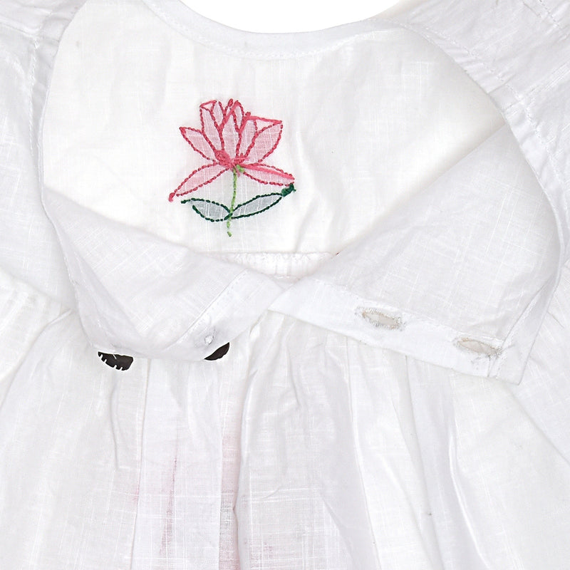 Baby Girl White Dress | Cotton | Lotus Design