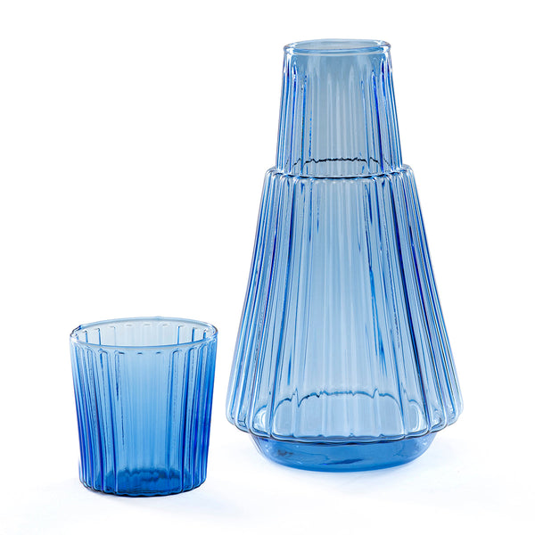 Glass Carafe Jug | Blue | 1000 ml
