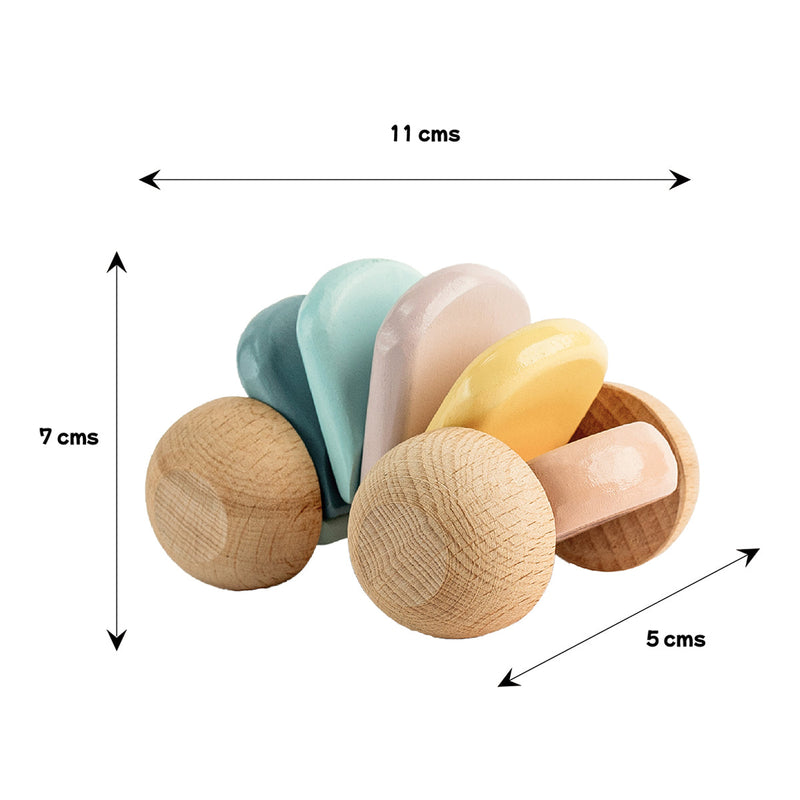 Wooden Baby Rattle | Multicolour
