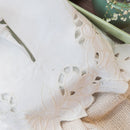 Cotton Tray Matt & Tissue Box Cover | Floral Design | White