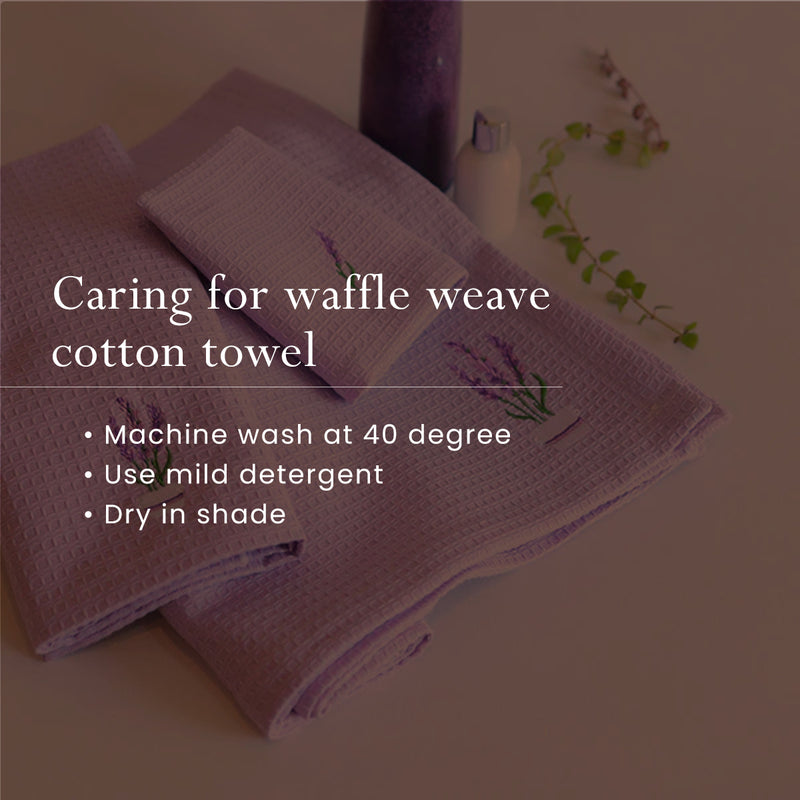 Cotton Towel Set | Bath Face & Hand Towel | Lavender | Set of 3