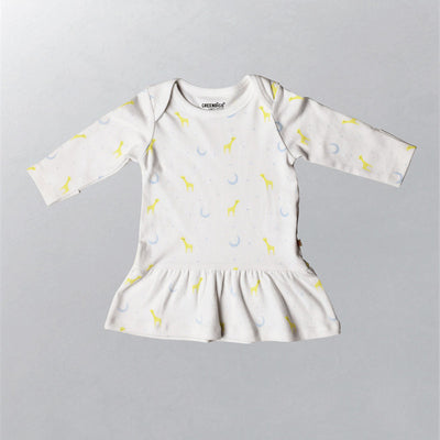 Baby Girl Western Dress | Organic Cotton | White