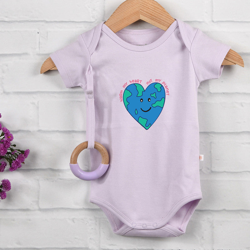 Organic Cotton Onesie for Baby | Printed | Lavender