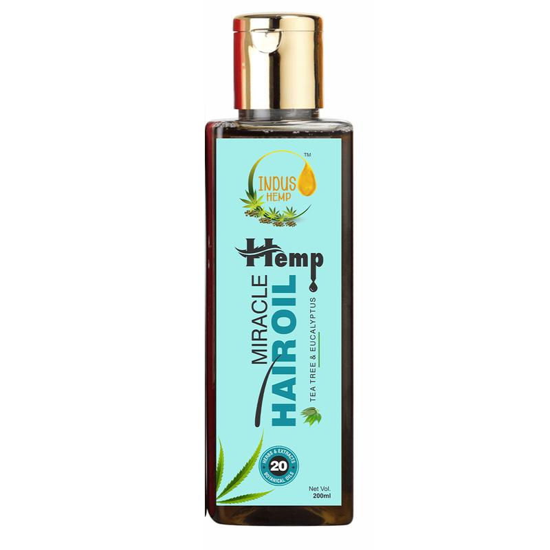 Hemp Hair Oil with Tea Tree & Eucalyptus Oil | Reduces Hair Fall | 200 ml