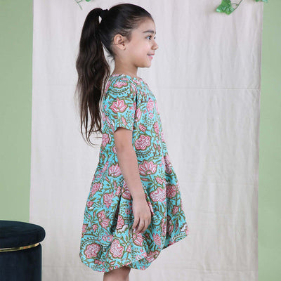 Birthday Dress | Cotton Dress for Girls | Green